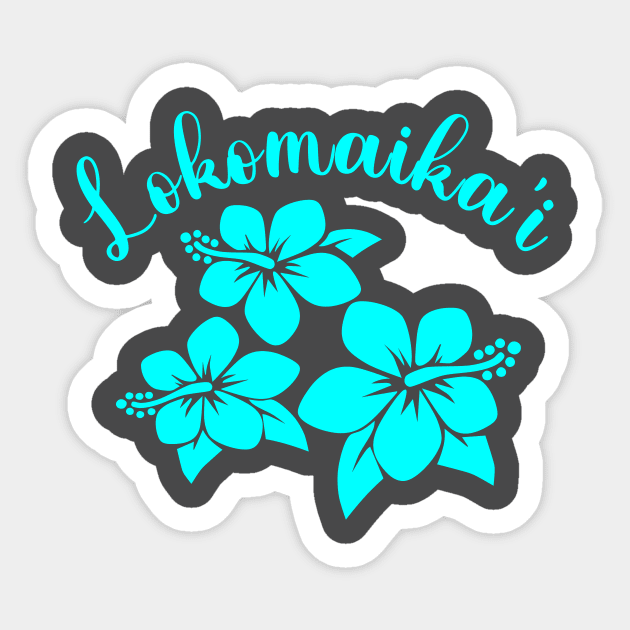 Hibiscus Flower Sticker by VikingHeart Designs